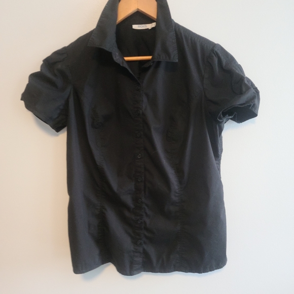 Black size 10 short sleeve button down - Picture 2 of 5